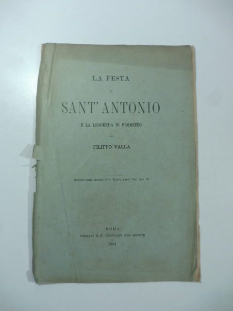 La festa di Sant'Antonio e la leggenda di Prometeo